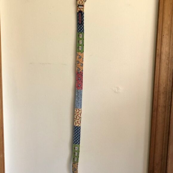 VINEYARD VINES Patchwork Kids D Ring Belt Large Blue Yellow Pink - Picture 16 of 16